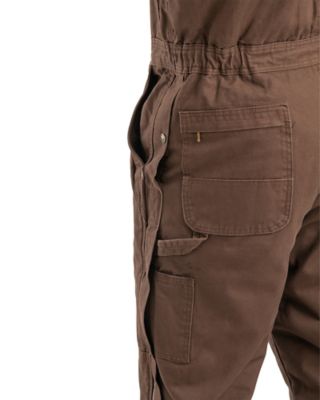 Image showing 7 th Berne Men's Washed Duck Quilt-Lined Insulated Bib Overalls