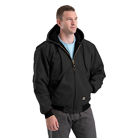 Berne Men's Duck Quilt-Lined Hooded Active Jacket