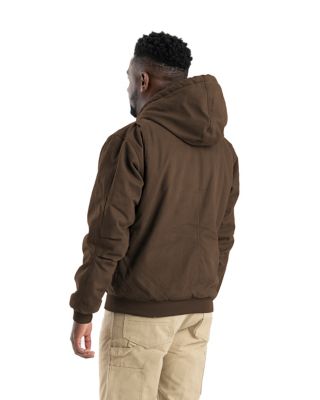 Image showing  Men's Super-Duty Washed Duck Quilt-Lined Hooded Jacket