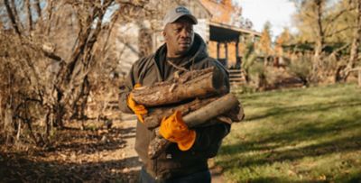 Image showing  Men's Super-Duty Washed Duck Quilt-Lined Hooded Jacket