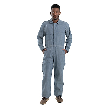 Berne Men's Fisher-Stripe Cotton Unlined Coveralls at Tractor