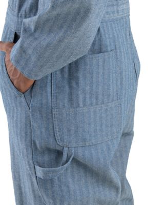 Image showing 3 th Berne Men's Fisher-Stripe Cotton Unlined Coveralls