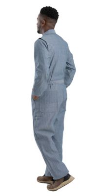 Image showing 1 th Berne Men's Fisher-Stripe Cotton Unlined Coveralls