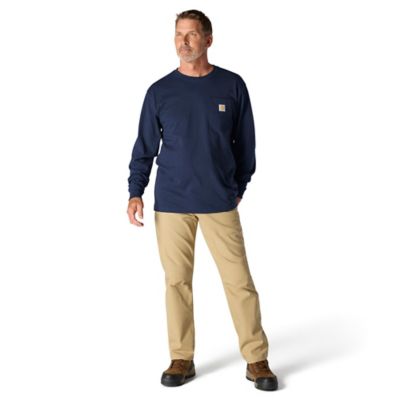 Image showing 3 th Carhartt Men's K126 Loose Fit Long-Sleeve Workwear Pocket T-Shirt