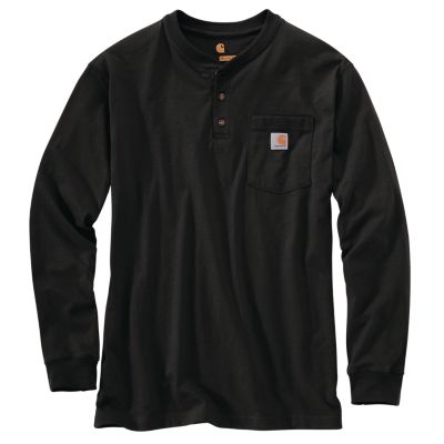 Image showing  Men's K128 Workwear Long-Sleeve Pocket Henley Shirt