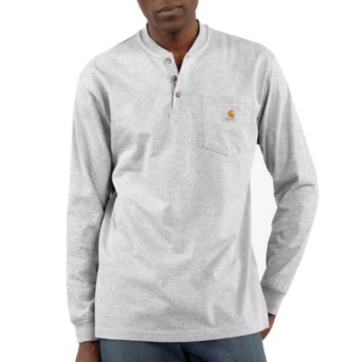 Image showing  Men's K128 Workwear Long-Sleeve Pocket Henley Shirt