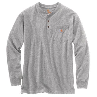 Carhartt Men's K128 Workwear Long-Sleeve Pocket Henley Shirt, 3XL ...