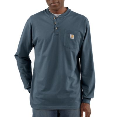 Image showing 1 th Carhartt Men's K128 Workwear Long-Sleeve Pocket Henley Shirt
