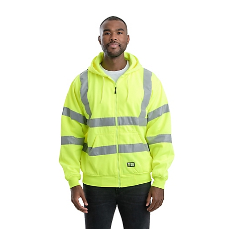 Berne Class 3 Hi-Vis Thermal-Lined Zip-Front Hooded Sweatshirt at Tractor  Supply Co.