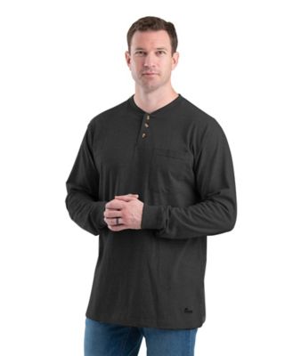 Berne Men's Heavyweight Long-Sleeve Henley Shirt