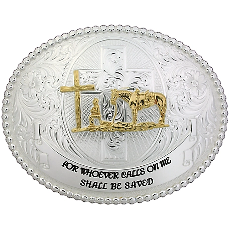 Montana Silversmiths Belt Buckle Mens Christian Cowboy Silver G868-731