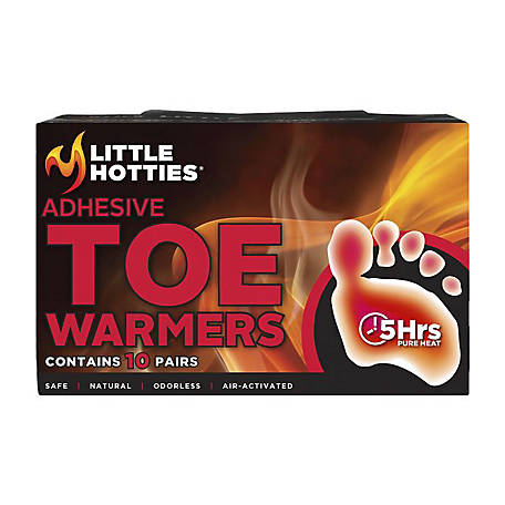 LITTLE HOTTIES 5 Hours Adhesive Toe Warmers Outdoor Safe Natural Ski Winter 
