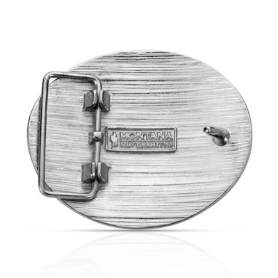 Image showing  Christian Cowboy Attitude Buckle, Silver/Black SP13