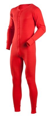 Indera Men's Regular Fit Cotton Rib-Knit Union Suit