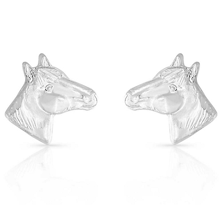 Montana Silversmiths Little Horse Head Stud Earrings, Silver, ER41