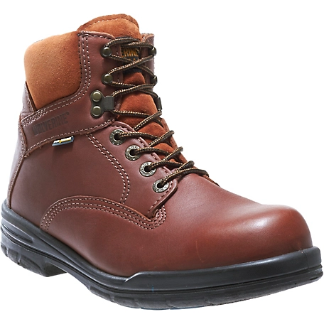 Wolverine Men's DuraShocks Slip-Resistant Leather Carb Soft Toe Work Boots, 6 in.