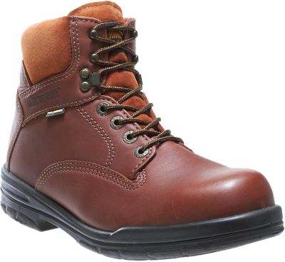 Image showing 0 th Wolverine Men's Soft Toe DuraShocks Slip-Resistant Leather Carb Work Boots, 6 in.