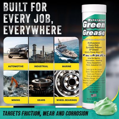 Image showing Waterproof Green Grease, 14 oz. Tube