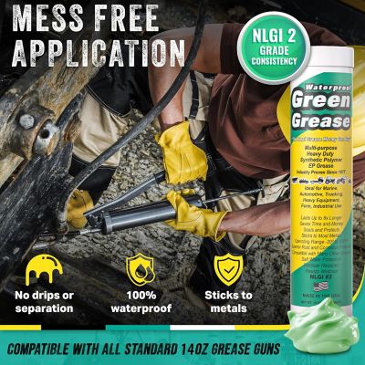 Image showing Waterproof Green Grease, 14 oz. Tube