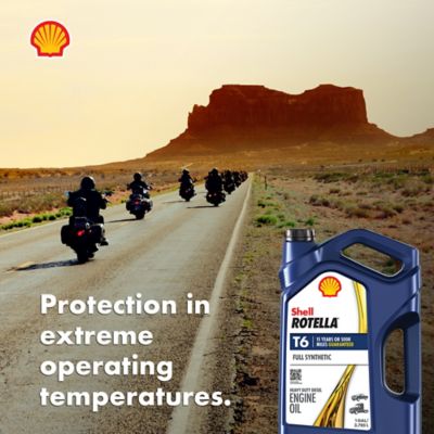 Image showing 5 th Shell 1 gal. 5W-40 Rotella T6 Full Synthetic Heavy-Duty Motor Oil