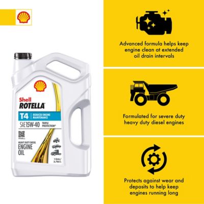 Image showing  1 gal. SAE 15W-40 T4 Triple Protection Heavy-Duty Motor Oil