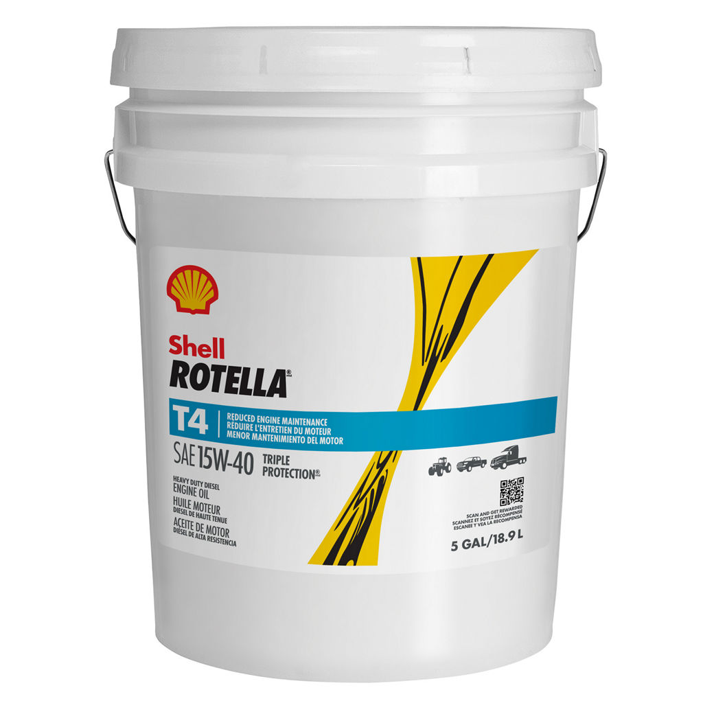 Shell Rotella T Triple Protection 15W 40 Diesel Engine Oil, 5 gal.