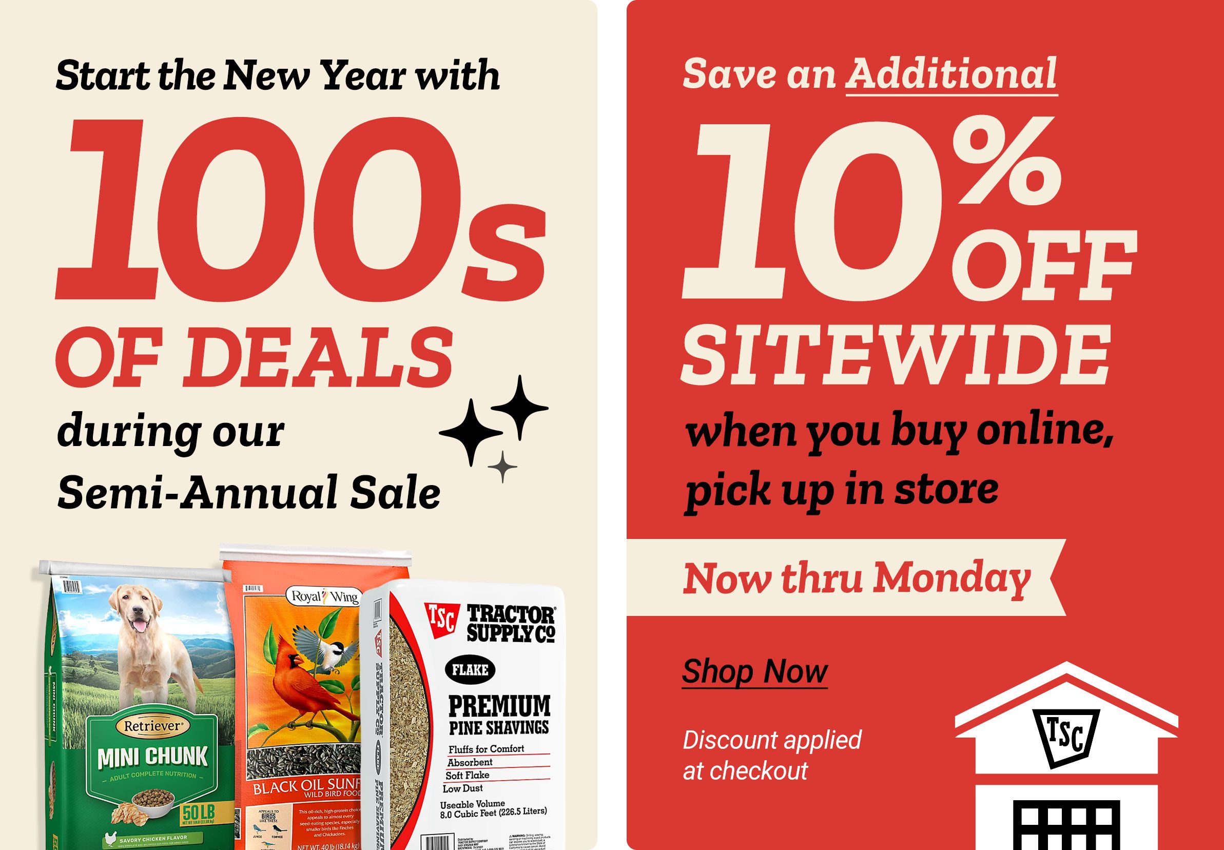 Save an additional 10% off sitewide when you buy online and pick up in store, valid now through Monday. Discount applied at checkout.