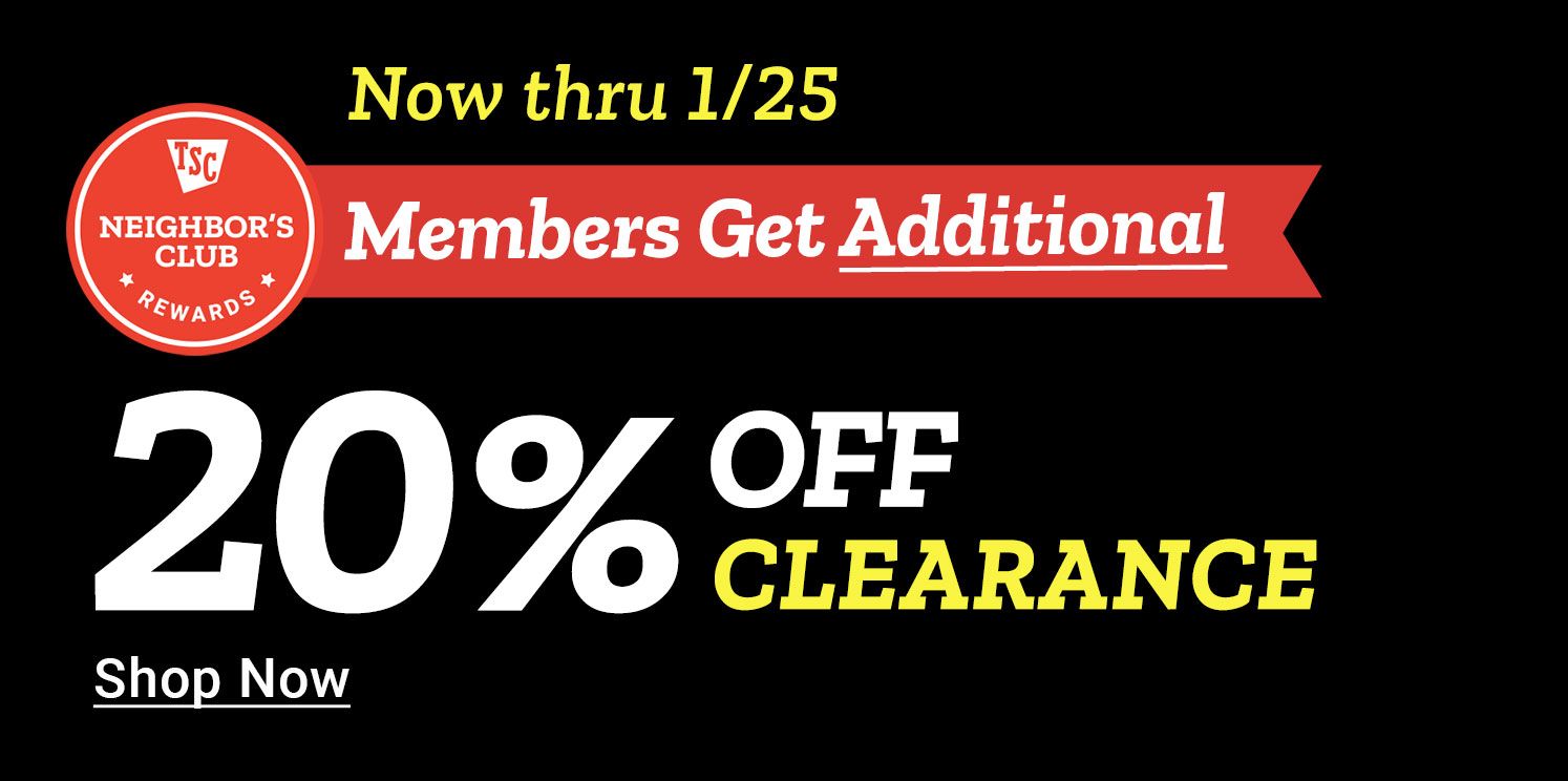 Now through January 25, Neighbor’s Club members get an additional 20% off clearance. Shop now.