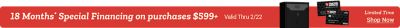 18 months* Special Financing on purchases 599 dollars plus. Valid Thru February 22nd. Limited Time. Shop Now. A promotional financing banner featuring a black storage safe on the right and images of Tractor Supply Co. credit cards with Visa and Citi logos against a red background.