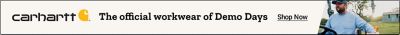 carhartt. The official workwear of Demo Days. Shop Now. A promotional banner featuring a man wearing a light blue Carhartt shirt operating equipment outdoors.
