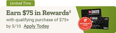 Limited Time
Earn $75 in Rewards‡ with qualifying purchase of $75+ by 5/10
