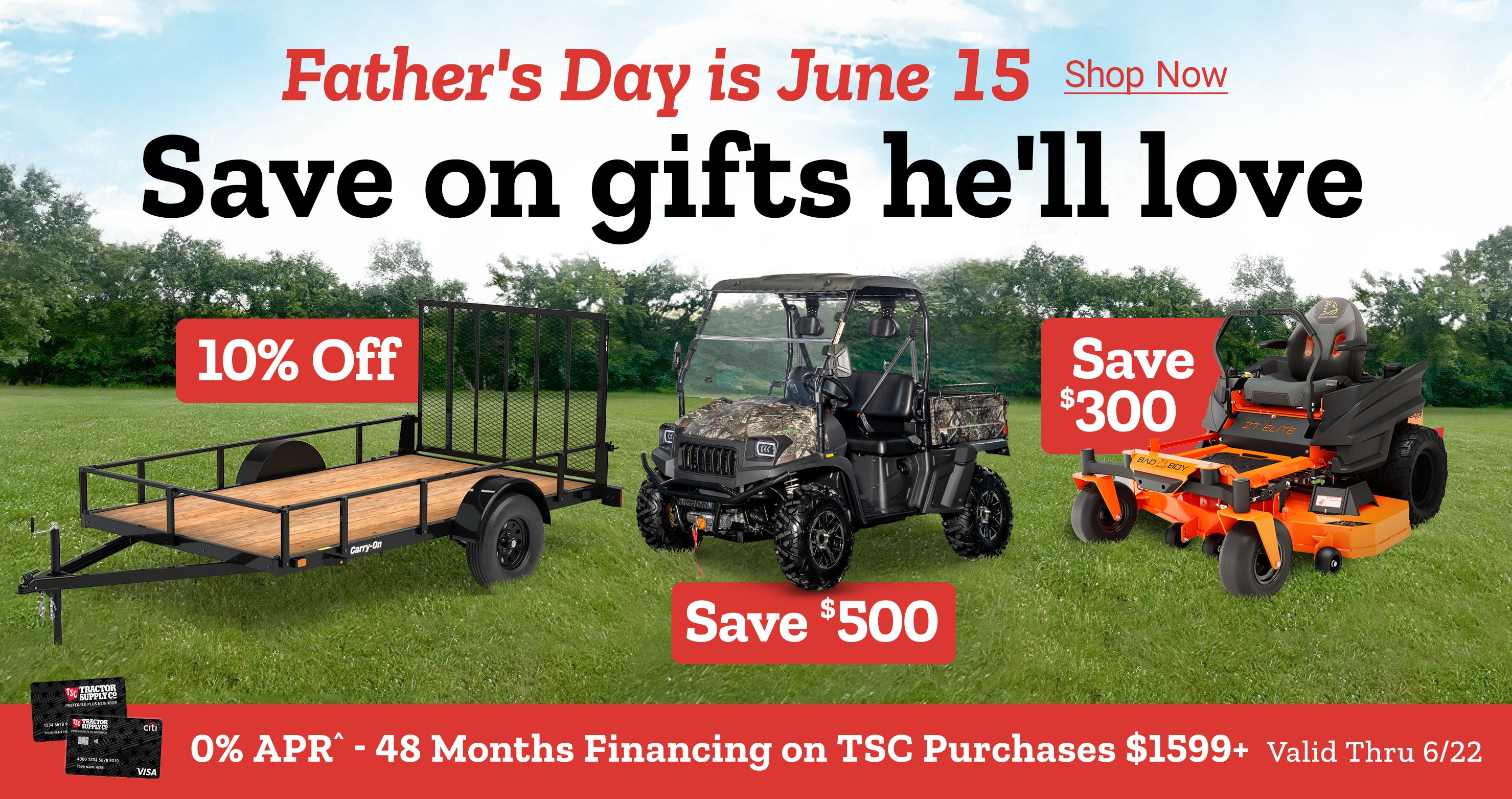 Father's Day is June 15. Save on gifts he'll love. Shop Now.