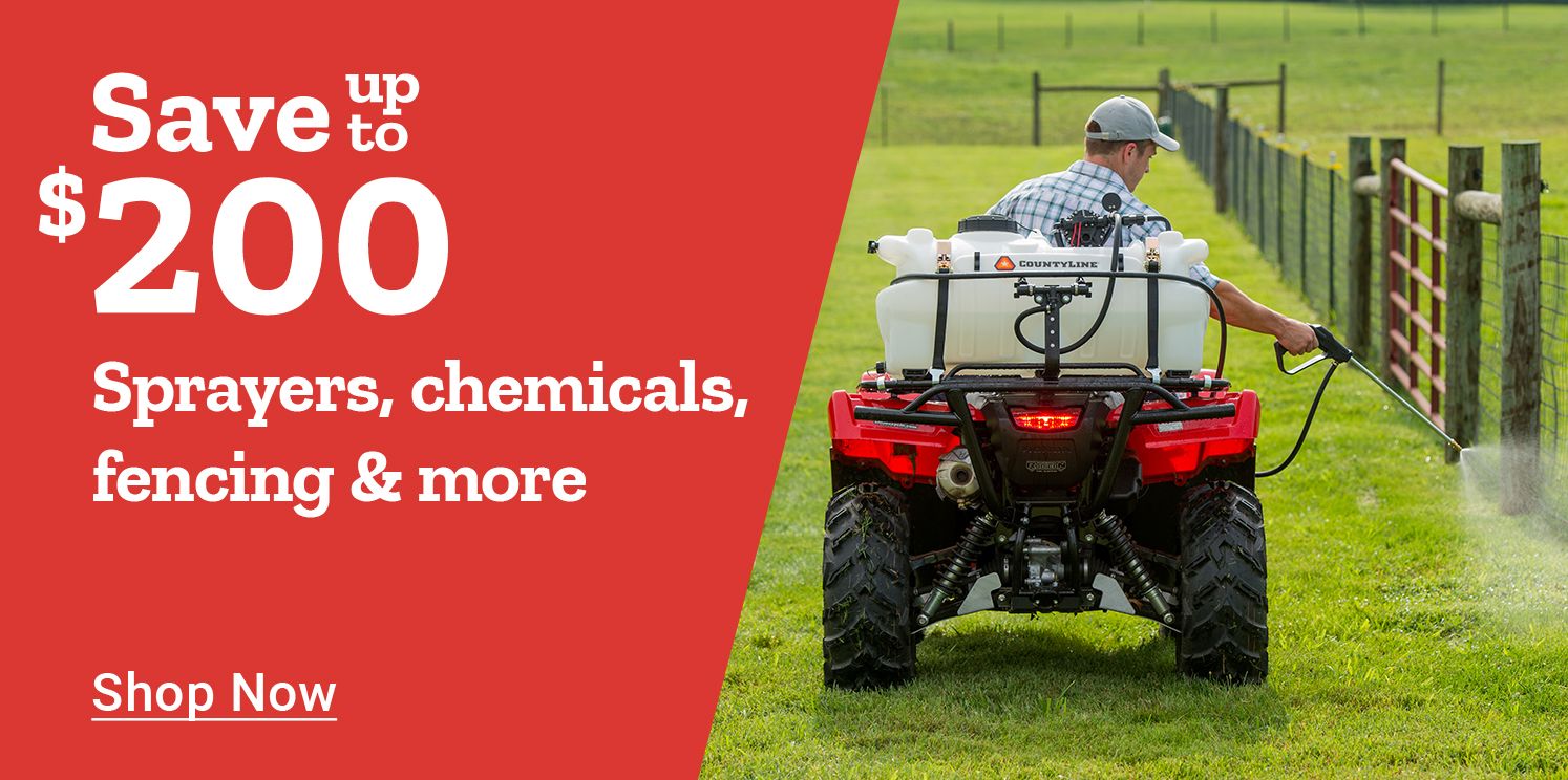 Save up to $200 Spayers, chemicals, fencing andmore. Shop Now