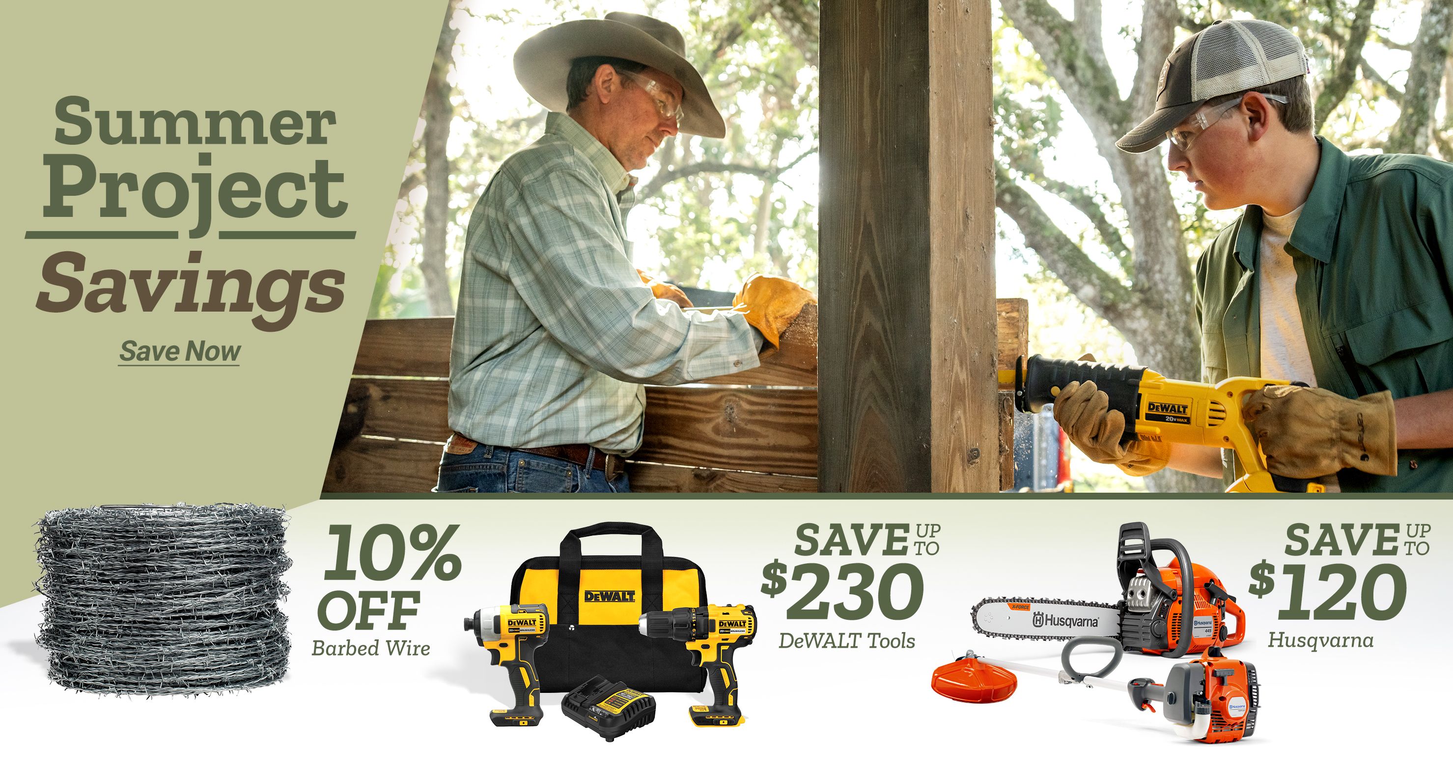 Summer Project Savings. Save Now