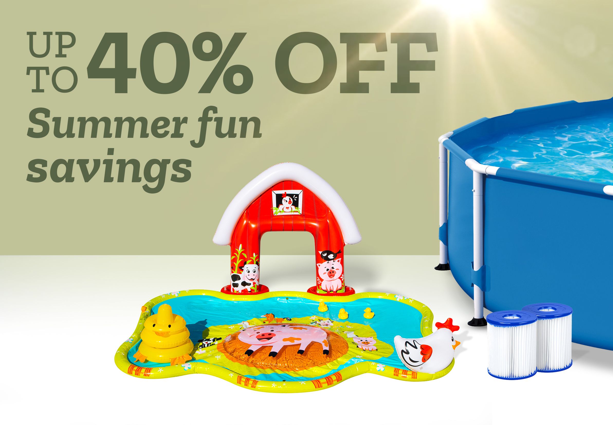 Up to 40% off Summer fun savings