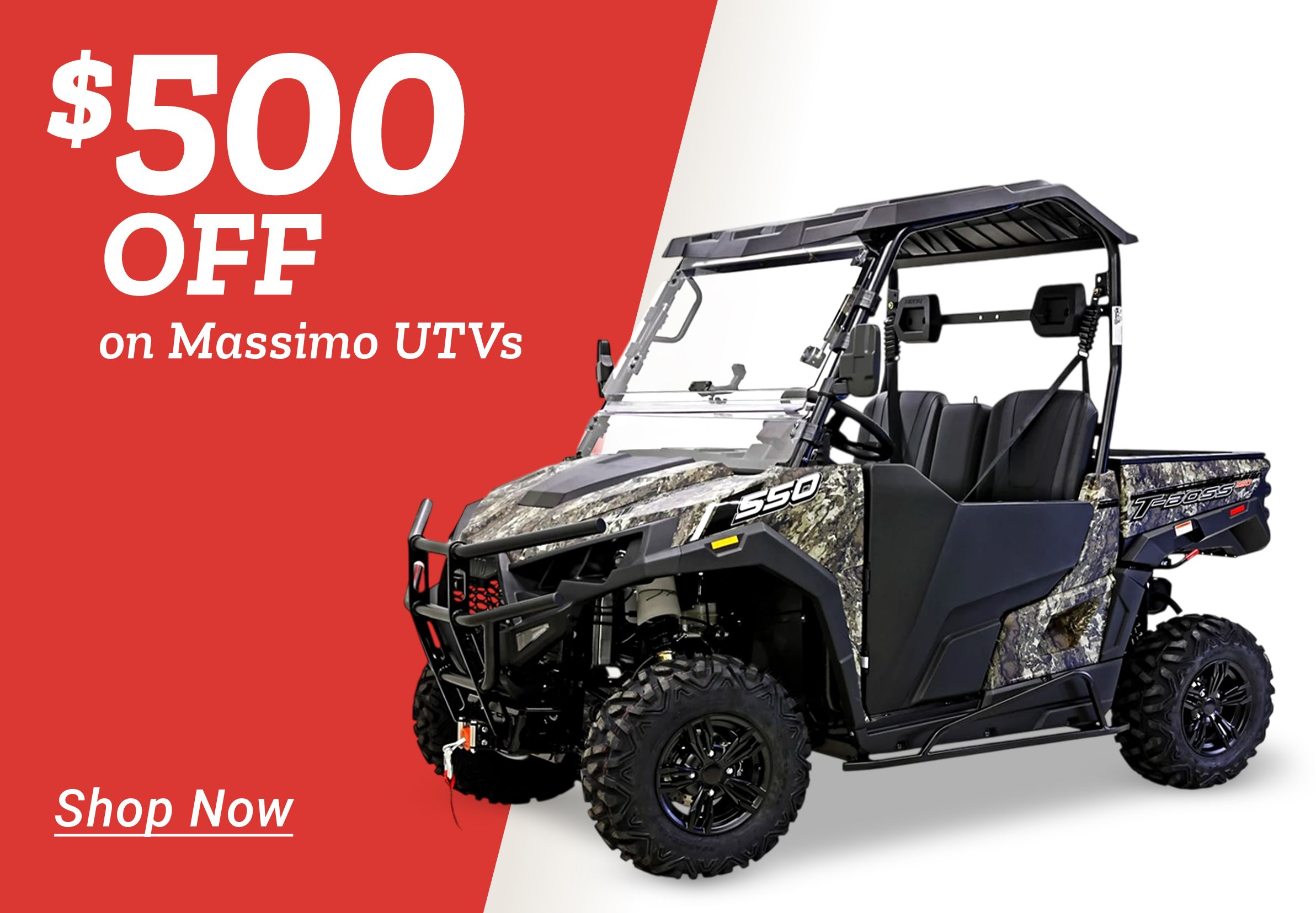 SAVE $500 on Massimo UTVs. Shop Now