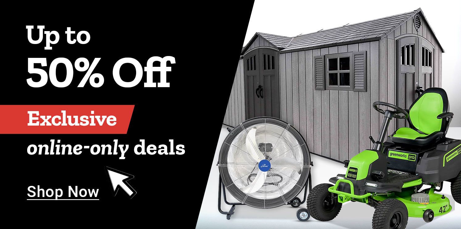 Up to 50% off Exclusive online-only deals