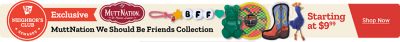 Tractor Supply Company Neighbor's Club exclusive promotion. Shop the MuttNation by Miranda Lambert We Should Be Friends Collection starting at 9.99. Image shows colorful pet toys and accessories including a BFF keychain toy, gummy bear toy, frisbee, boot toy, and plush giraffe. Shop Now.