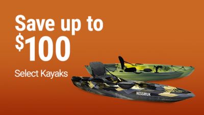 Save up to $100 on Select Kayaks.