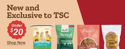 New and exclusive to Tractor Supply. Shop new 4health pet food and treats priced under $20, including Whole Hearty chick starter feed, Dental dog treats, Bowl Ready dog food, and Kennel Club donuts.