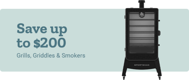 Save up to $200 on Grills, Griddles & Smokers.