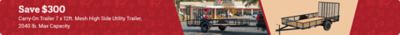 Carry-On Trailer 7 x 12ft. Mesh High Side Utility Trailer, 2040 lb. Max Capacity