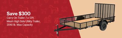 Carry-On Trailer 7 x 12ft. Mesh High Side Utility Trailer, 2040 lb. Max Capacity