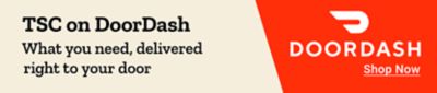Tractor Supply Company promotion. TSC is on DoorDash. Get what you need delivered right to your door through October 13, 2026. Shop Now.