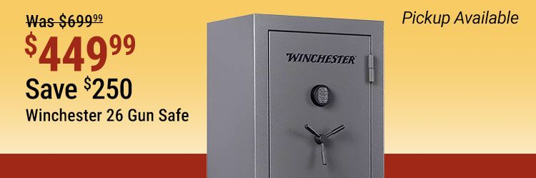 Winchester 26 Gun Safe on sale for 449.99, was 699.99, save 250. Pickup available.