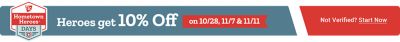 Tractor Supply Company Hometown Heroes Days promotion. Verified Hometown Heroes get 10 percent off on October 28, November 7, and November 11. Not verified? Start Now.