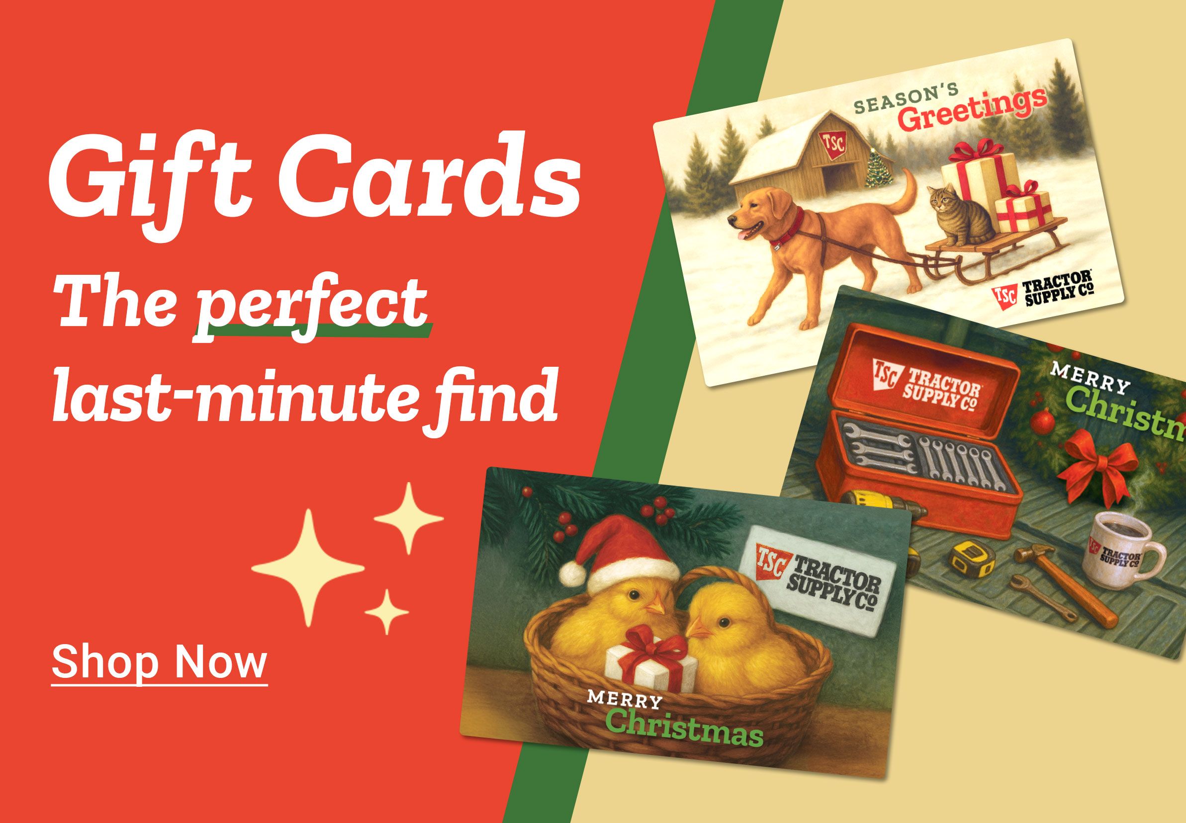 Tractor Supply Company promotion featuring Lincoln Electric. Text reads Welders that work as hard as you do. Image shows Lincoln Electric welder and a person welding metal in a workshop. Shop Now button displayed.